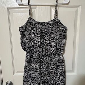 Love Reign Black and White Patterned Romper